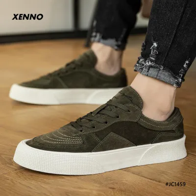 Cloth Green Round Head Men’s Casual Shoes